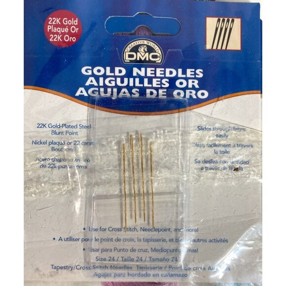 Dimensions Daisy Monogram 73050 2 Std Pillow Case 22K Gold 4 Needles 6 DMC Floss - Picture 3 of 11